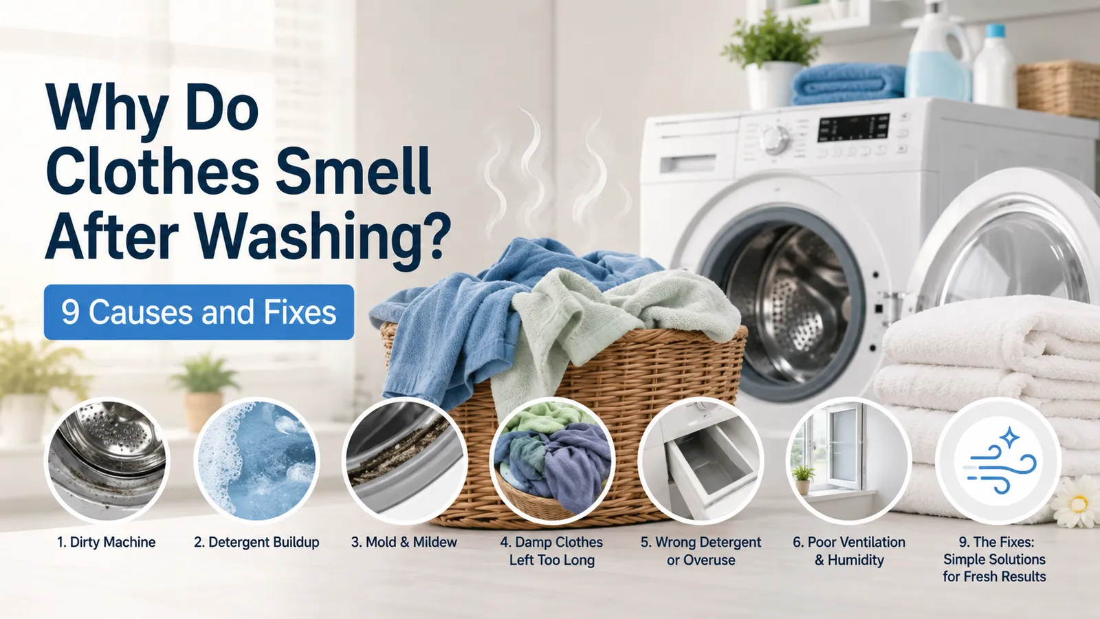 Why Do Clothes Smell After Washing? 9 Causes and Fixes