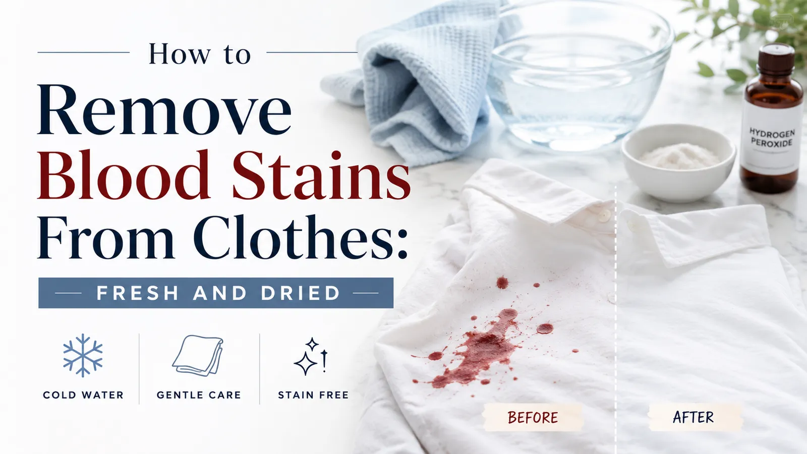 How to Remove Blood Stains From Clothes: Fresh and Dried