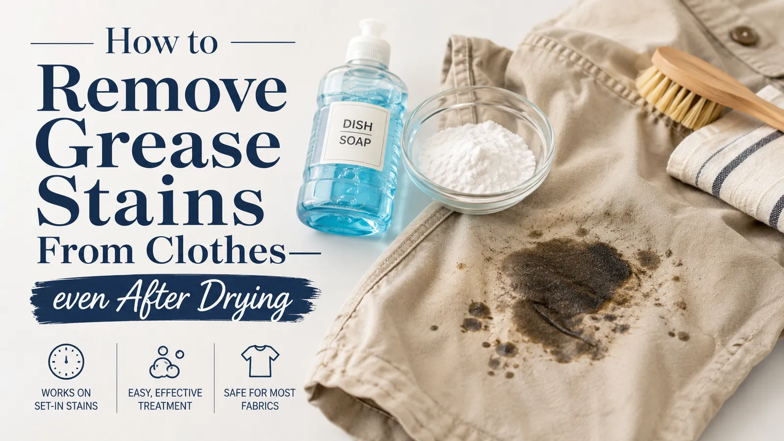 How to Remove Grease Stains From Clothes—even After Drying