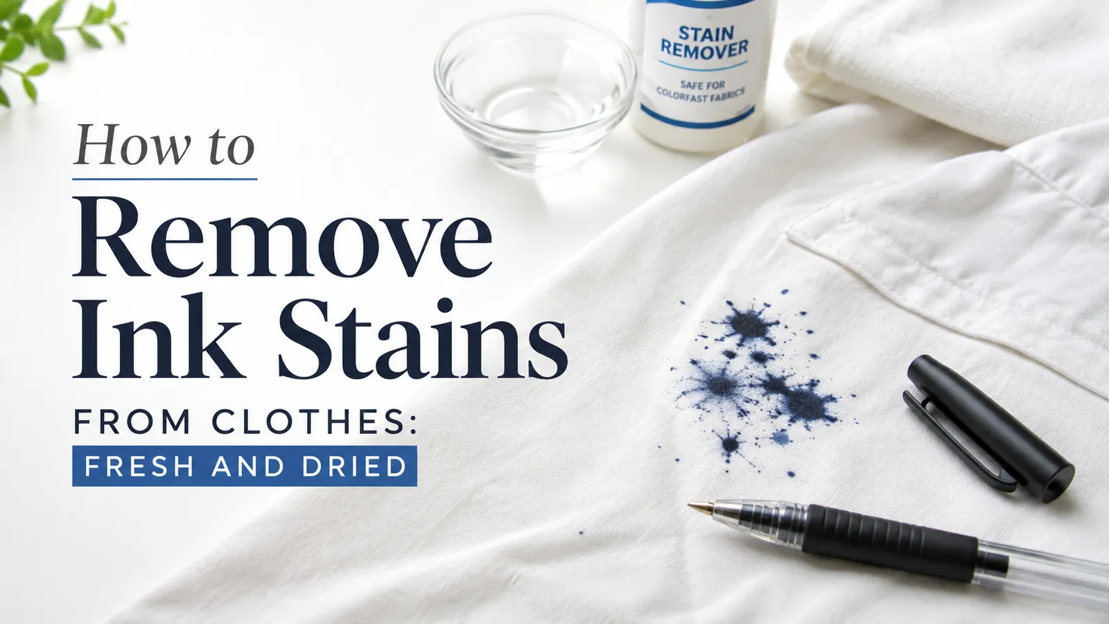 How to Remove Ink Stains From Clothes: Fresh and Dried
